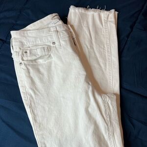 Seven7 Women's White Ankle & Cropped Jeans